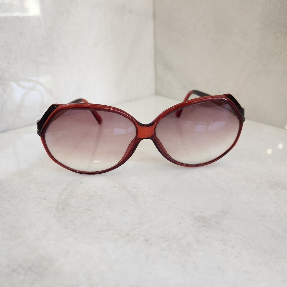 Vintage 1970s Dior 2259 30 Sunglasses OPTYL Red Frames GERMANY O-124 - Picture 1 of 16